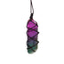 White Crystal Single Crystal Electroplating Double Color Net Pocket Necklace - Minihomy