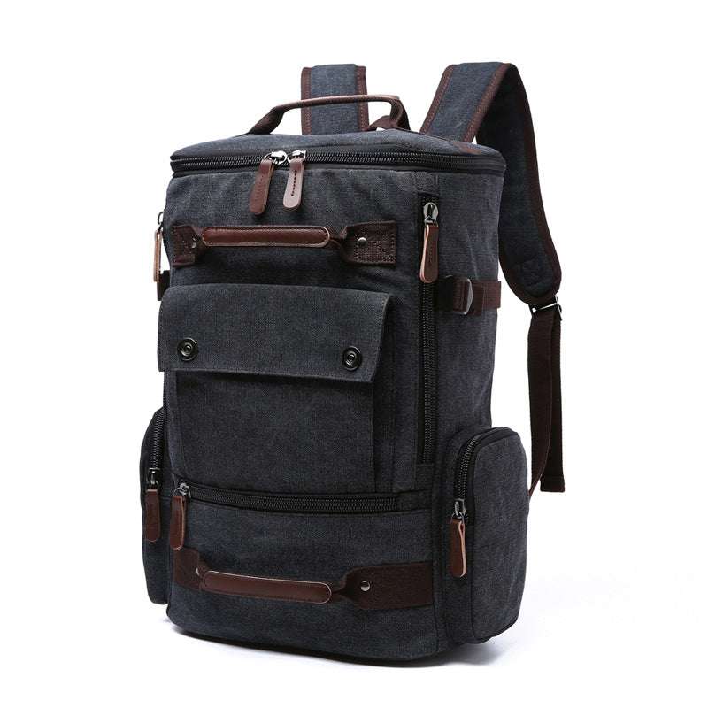 Men's Backpack Vintage Canvas Backpack  Men's Travel Bags Large Capacity Backpack Laptop Backpack - Minihomy