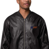 Freedom Leather Bomber Jacket - Minihomy