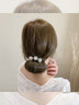 Net Red Pan Hair Pearl Diamond Braided Hair Style Hairpin - Minihomy