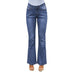 High-waist Stretch Distressed And Thin Wide-leg Pants - Minihomy