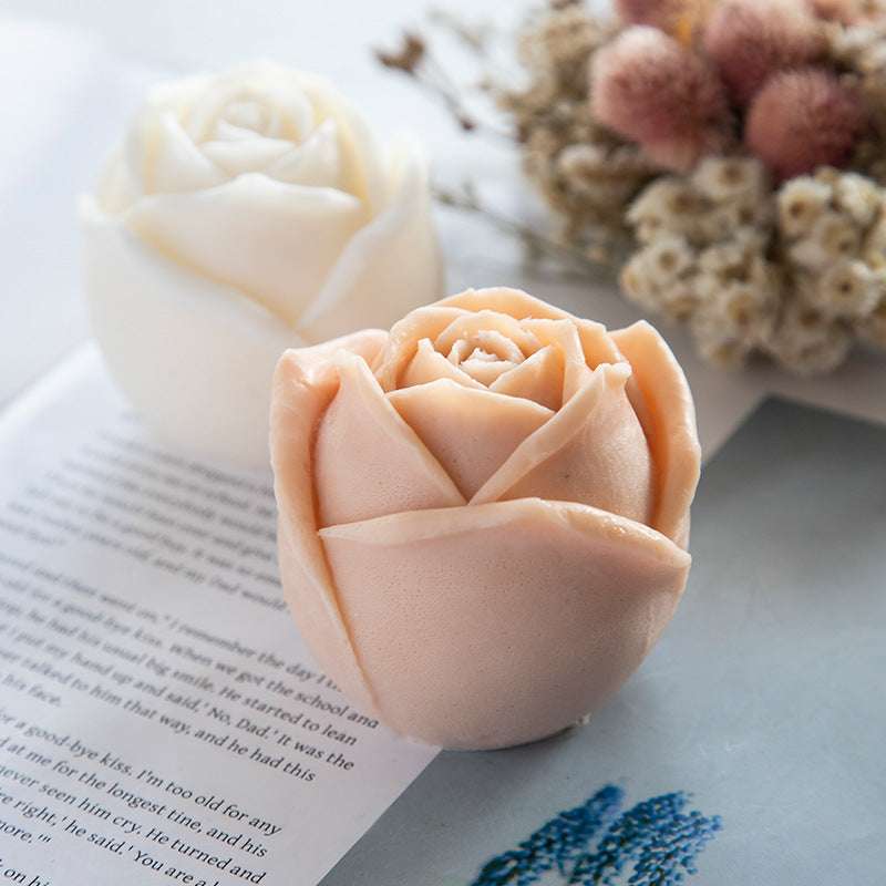 3D Rose Flower Silicone Resin Mold DIY Candle Aromatherapy Soap Ice Cubes Kitchen Chocolate Crafts - Minihomy