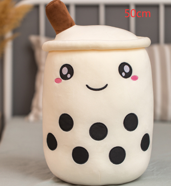 Cute Fruit Drink Plush Stuffed Soft Strawberry Milk Boba Tea Plush - Minihomy