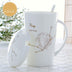 Creative Constellation Mark Ceramic Cup With Lid - Minihomy