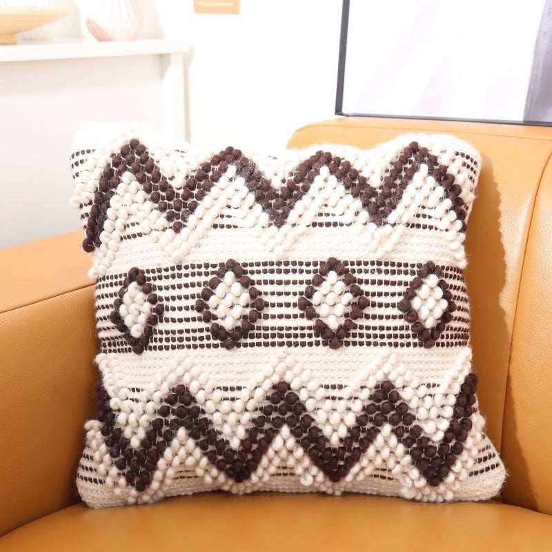 Ethnic Moroccan Style Hand-woven Wool Pillow - Minihomy