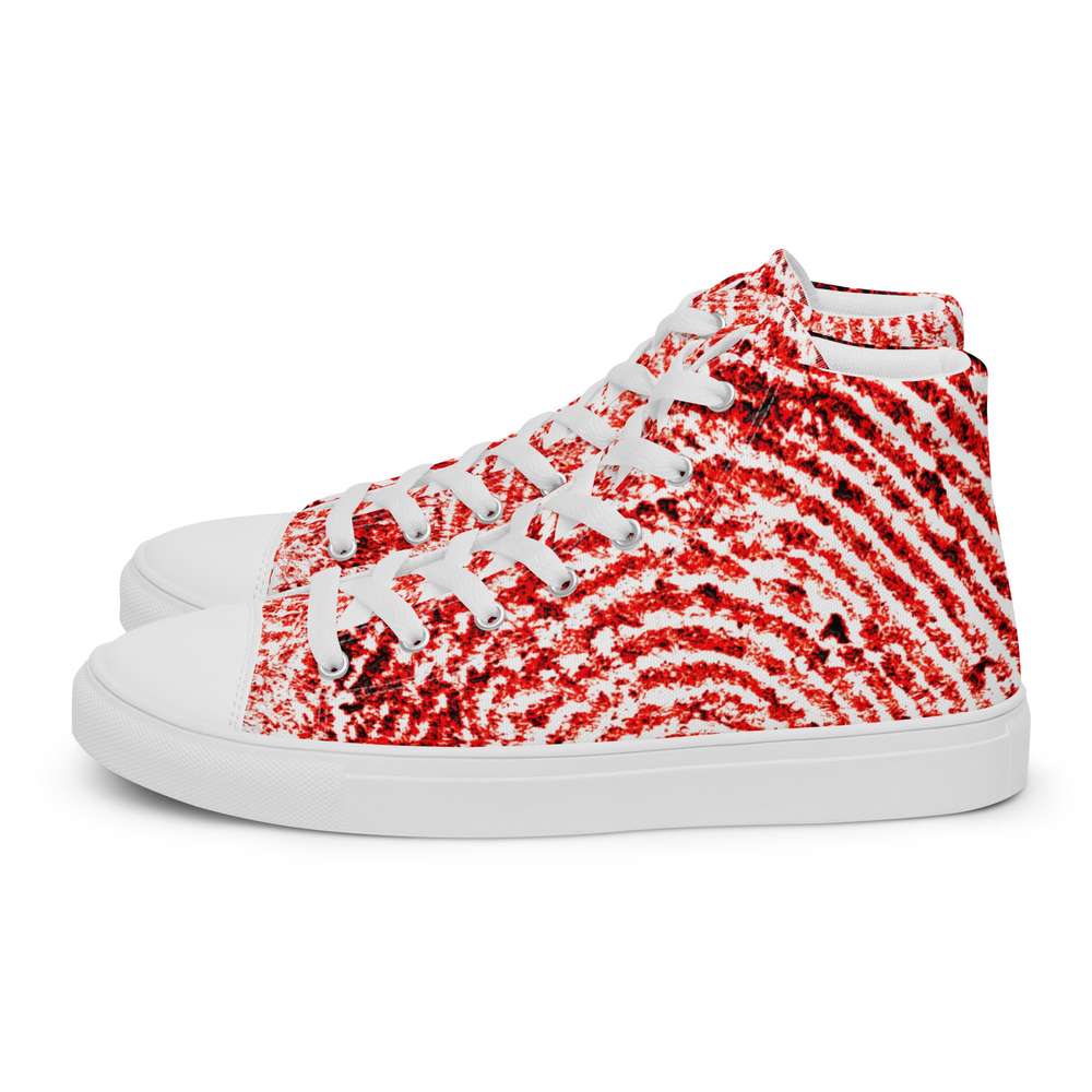 Blood Drop Pattern Mens High Top Canvas Shoes - Minihomy