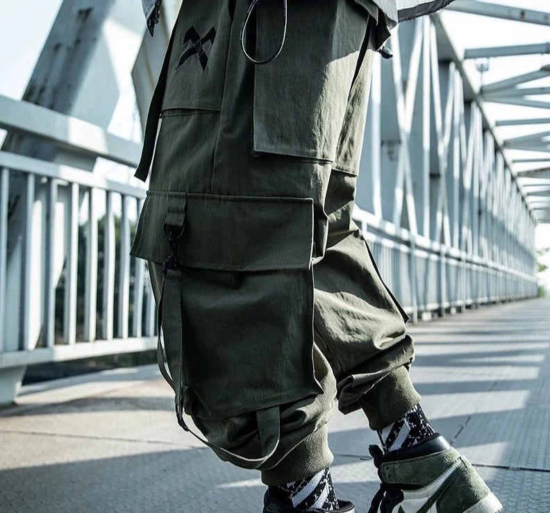 Japanese military Male Joggers Mens hip hop Pockets Ankel Cargo Pants - Minihomy