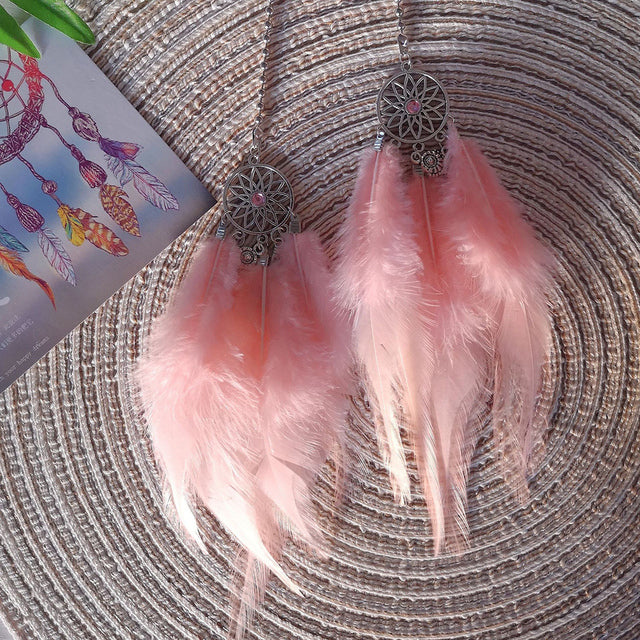 Turejo Dream Catcher Car Pendant Wind Chimes Feather Decoration Home Decor