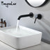 Black Mixed Type Single Handle Wll Mounted One Hole Installation Bathroom Shower Kitchen WC Sink Faucet - Minihomy