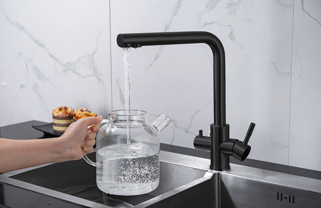 DQOK Drinking Filtered Water Kitchen Faucet Purification Tap Dual Handle Faucet Kitchen Sink Tap - Minihomy