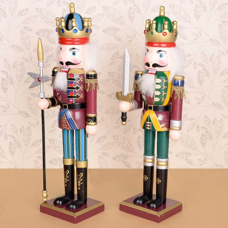 Wooden  Solider Figure Model Puppet Doll Handcraft For Kid New Year Gifts Christmas Home Office Decoration