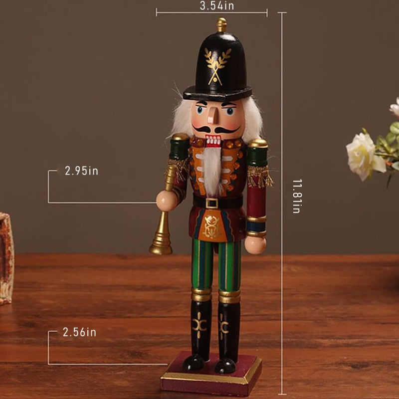 Wooden  Solider Figure Model Puppet Doll Handcraft For Kid New Year Gifts Christmas Home Office Decoration