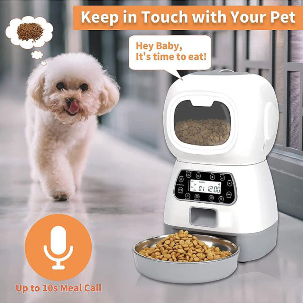 Smart Automatic Dog Cat Feeder 4.5 Liters Dry Food Dispenser Plus 2L Water Feeder Suitable For Small And Medium Pet Smart Feeder