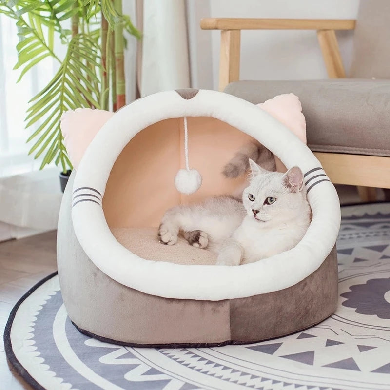 Warm Soft Cat Bed Winter Warm House Cave Pet Dog Soft Nest Kennel Kitten Bed House Sleeping Bag for Small Medium Dogs Supplies