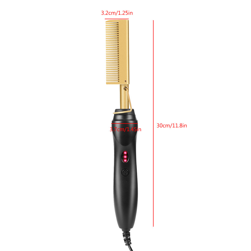 Multifunction Hair Straightener Flat Irons Wet Dry Dual Use Brush Comb Electric Heating Hair Straight Styler - Minihomy