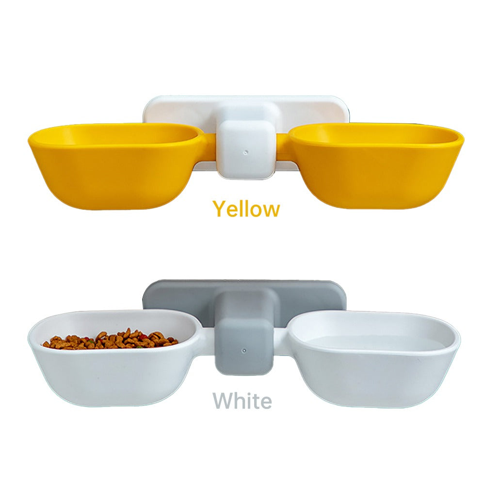 Cat Dog Water Bowls Dual-purpose Wall Hanging Pet Feeding Bowl - Minihomy