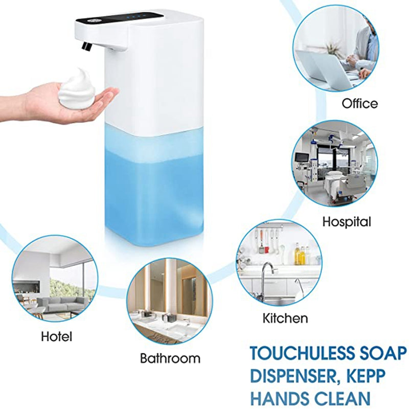 Foam Liquid Soap Dispenser Automatic Soap Dispensers for Bathroom Touchless Dish Soap Dispenser Electric Hand Free Soap Pump - Minihomy