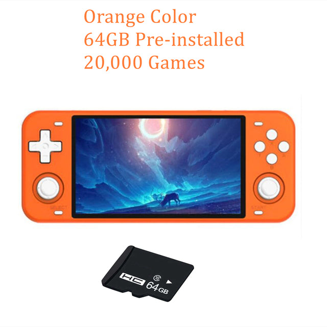 Best IPS 5 inch screen RGB10 MAX Retro Handheld Portable Game Console 64G 128G 20000 games Quad Core support bluetooth wifi - Minihomy