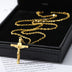 Stainless Steel Gold Cross Chain Necklace For Women Men