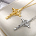 Stainless Steel Gold Cross Chain Necklace For Women Men