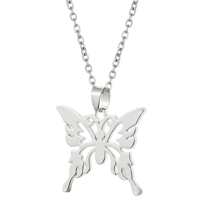 Necklaces For Women Simple Butterfly Angel Long Pendant Jewelry - Minihomy