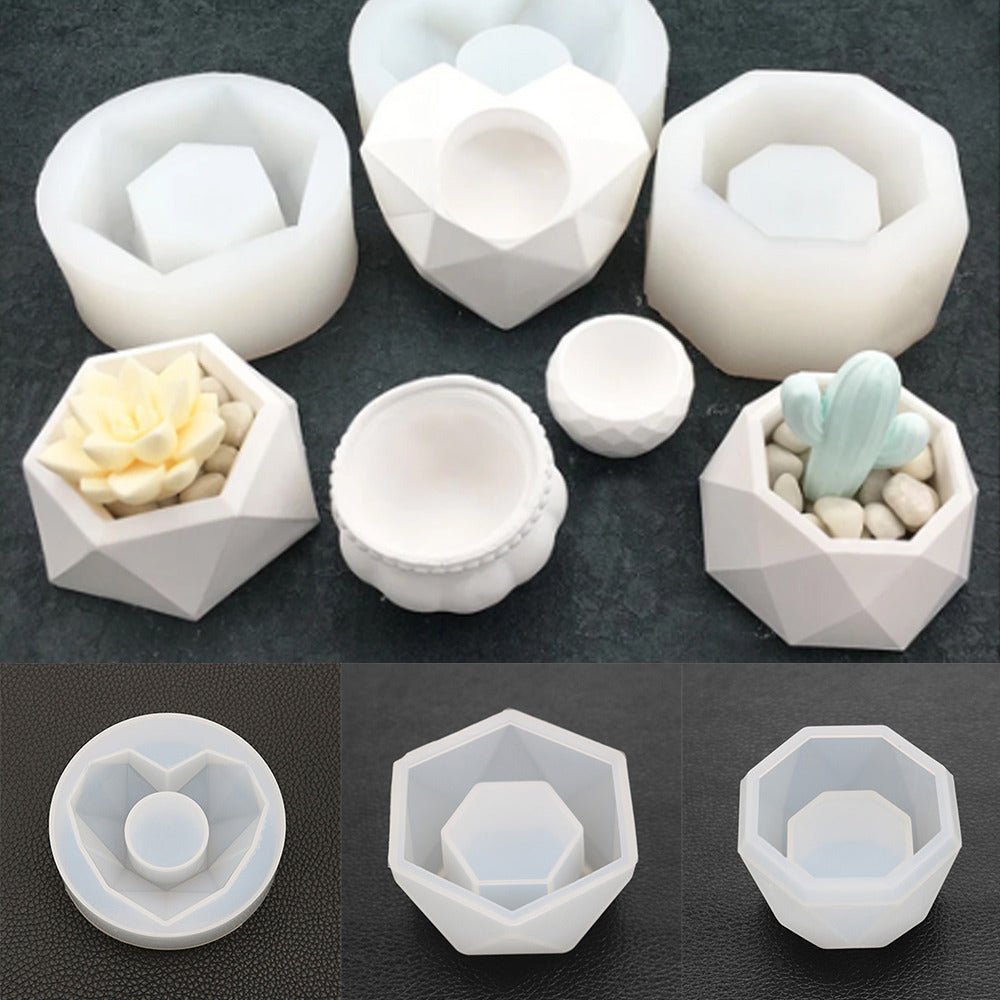 3D Silicone Molds For Cement Form For Candles Flowerpot - Minihomy