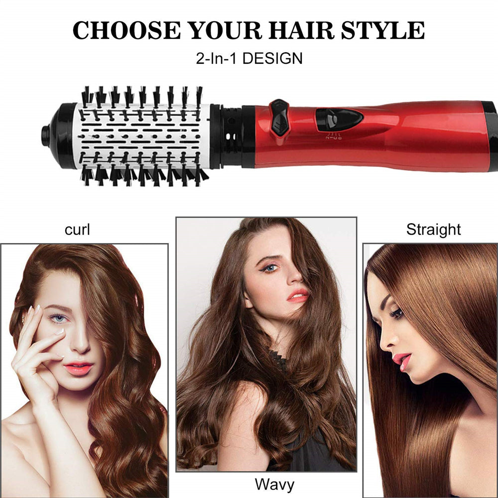 Multifunction Hot Hair Comb Hair Dryer and Volumizer Rotating Roller Brush - Minihomy