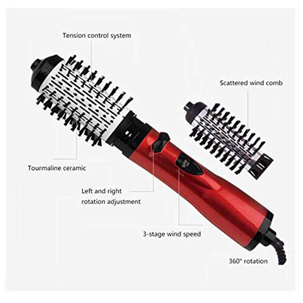 Multifunction Hot Hair Comb Hair Dryer and Volumizer Rotating Roller Brush - Minihomy