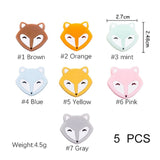 Make Silicone Beads Teething Cartoon Fox Beads Animals - Minihomy