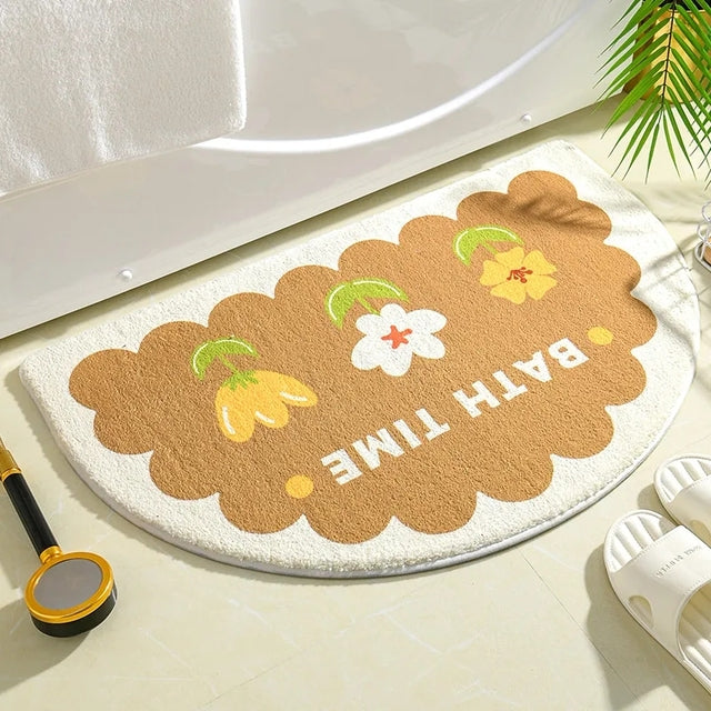 Floral Welcome Entrance Doormats Carpets For Home Bath Living Room Floor - Minihomy