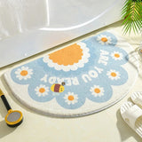 Floral Welcome Entrance Doormats Carpets For Home Bath Living Room Floor - Minihomy